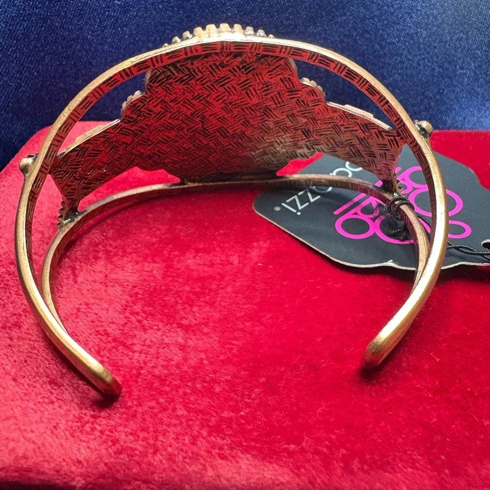 Paparazzi Teal and Bronze Floral Bracelet